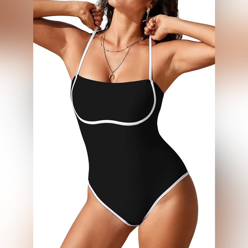 Black and White Women's Swimsuit